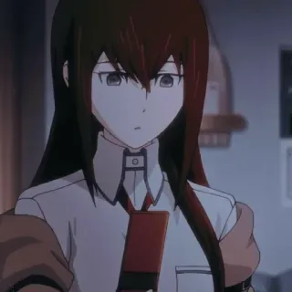 😮 ef04d344 Kurisu Makise Steins;Gate Аниме, Персонаж, Девушка, Ученый telegram sticker