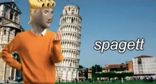 🇮🇹 0e983204 spagett meme, spagett, torre di pisa, italia telegram sticker
