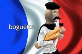 🥖 86672a57 Meme Man boguette Meme, Surreale, Francese, Baguette, Umorismo telegram sticker