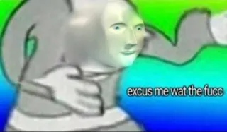 🙊 937a4f9a excus me wat the fucc Meme, Stonks, Divertente, Meme di Internet telegram sticker