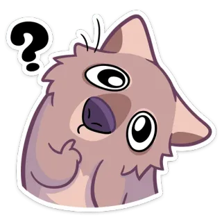 ❓ 637f0d2c animal, koala, sticker, dibujo animado, dedo corazón, signo de interrogación whatsapp sticker