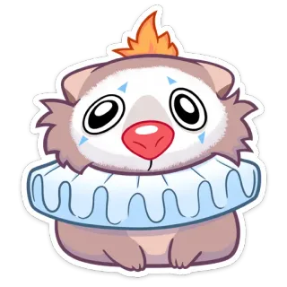 🤡 e1e5c3ee payaso, animal, dibujos animados, pegatina whatsapp sticker