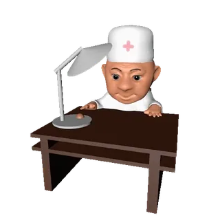 👨‍⚕️ 10abf20f doctor, nurse, desk, lamp, medical, healthcare telegram sticker
