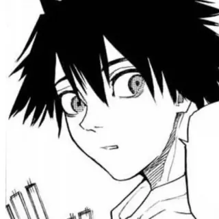 🗯 2b91e0cd アニメ, マンガ, ポートレート, 漫画, キャラクター, 白黒 telegram sticker