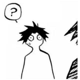 🗯 a5b32598 ? 質問, 困惑, キャラクター, イラスト, アニメ telegram sticker