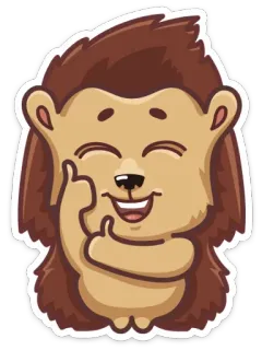 👍 24f33490 egel, cartoon, dier, zoogdier, schattig telegram sticker