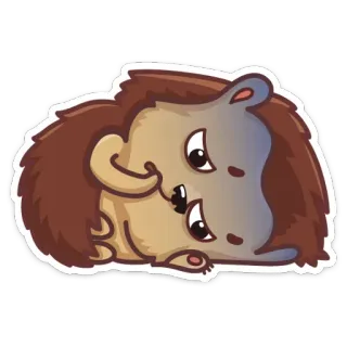 😨 633acf89 egel, dier, schattig, cartoon telegram sticker