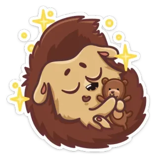 ✨ a69de6f7 dier, egel, teddybeer, schattig, sticker, cartoon telegram sticker