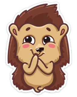 ☺️ d1b01ff0 egel, schattig, dier, cartoon telegram sticker