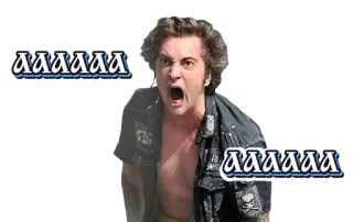 🤬 8692ee5c AAAAAAA grito, gritar, hombre, enojado, expresión telegram sticker
