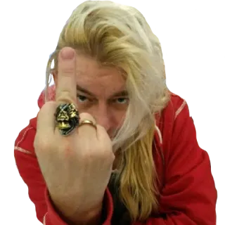 🖕 b8261b85 dedo corazón, ofensivo, gesto, rubio, hombre telegram sticker