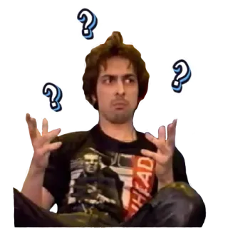 ❓ e2c86069 pregunta, confusión, expresión, persona, meme telegram sticker