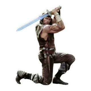 ✊ 0513b3b6 Conan Conan the Barbarian épée, barbare, fantaisie, film, personnage whatsapp sticker