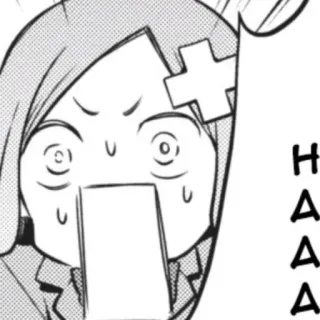 🤯 79871785 HAAAA Anime, Manga, Geschockt, Gesichtsausdruck, Japanisch whatsapp sticker