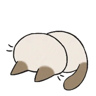 😪 d2607162 кот, животное, питомец, мультфильм, милый, сиамский telegram sticker