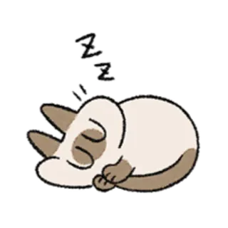 Siamese Cat Azuki Emoji telegram stickers