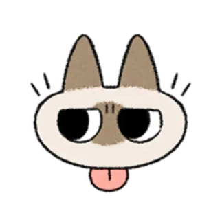 😺 0a140ff1 猫, 動物, かわいい, 舌, ステッカー, 面白い telegram sticker