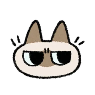 Siamese Cat Azuki Emoji telegram stickers