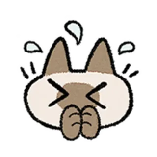Siamese Cat Azuki Emoji telegram stickers