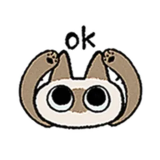 😺 498148d7 ok 猫, OK, 動物, かわいい telegram sticker