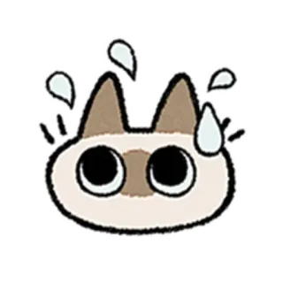 😺 6c60bec8 猫, 汗, 怖い, 不安, かわいい, 動物 telegram sticker