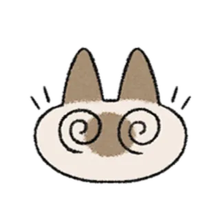 Siamese Cat Azuki Emoji whatsapp stickers
