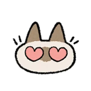 Siamese Cat Azuki Emoji telegram stickers