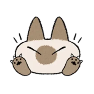 Siamese Cat Azuki Emoji whatsapp stickers