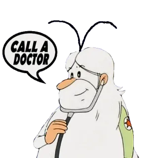 ⛑ 2fdfd095 CALL A DOCTOR หมอ, การแพทย์, การ์ตูน telegram sticker