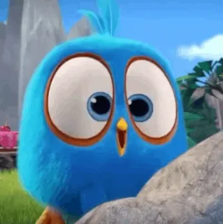 〰 1e088d21 Vogel, Cartoon, Blau, Süß, Tier telegram sticker