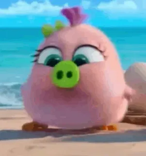 〰 fb0ce0ed Stella Angry Birds Angry Birds, Stella, Vogel, Cartoon, Strand, animiert telegram sticker