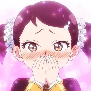 🙂 b6030dbc Anime, Chica, Linda, Sonrojo, Avergonzada, Coletas, Dibujos animados whatsapp sticker