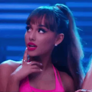🌀 ae4047ed Ariana Grande popzangeres, beroemdheid, paardenstaart, vrouw, zangeres, artiest telegram sticker