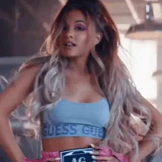 🌀 c48d827a Ariana Grande beroemdheid, zangeres, vrouw, portret, popster telegram sticker