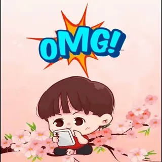 😳 db24f5b4 OMG! Мультфильм, Аниме, Сюрприз, Мальчик, OMG, Реакция telegram sticker