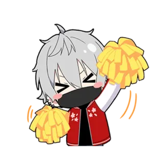 🥳 650616bc 动漫, 啦啦队, 卡哇伊, 可爱, 漫画, Q版 telegram sticker