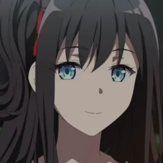 🍁 34f3f5ca 애니메이션, 여자, 귀여운, 캐릭터, 포니테일 telegram sticker