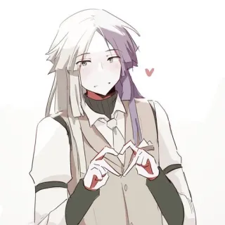 🤍 a497b5e9 Anime, Hart, Liefde, Schattig, Gebaar telegram sticker