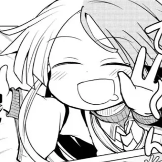 🤍 caafae58 Anime, Manga, Blij, Vredesteken, Leuk telegram sticker