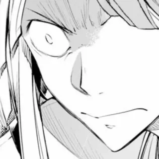 🤍 dba1c0e5 boos, anime, gezicht, uitdrukking telegram sticker