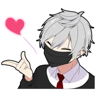 ❤ 9027c9fd 动漫, 角色, 心, 面具 telegram sticker