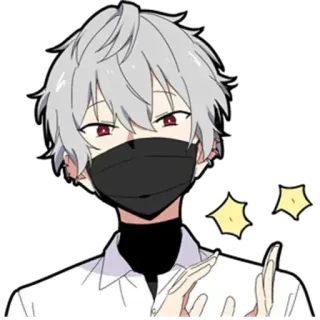 👏 086fdc32 Anime, Chłopak anime, Kreskówka, Naklejka, Słodki, Mężczyzna telegram sticker