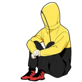 Silent boy telegram stickers