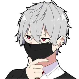 🤔 98b6f2a1 Anime, Postać, Maska, Ilustracja, Kreskówka telegram sticker