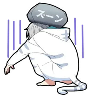 😓 99ea7129 ズーン Anime, Kreskówka, Smutny, Wyczerpany, Słodki telegram sticker