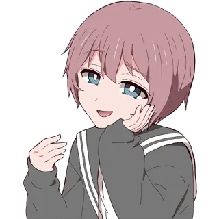 😁 0bb2e002 アニメ, 女の子, 可愛い, 制服, 漫画 telegram sticker