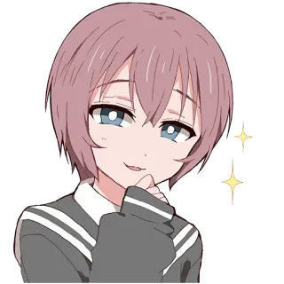 😄 f2b976f5 アニメ, キラキラ, 笑顔, かわいい, 女の子, 幸せ, 女性 telegram sticker