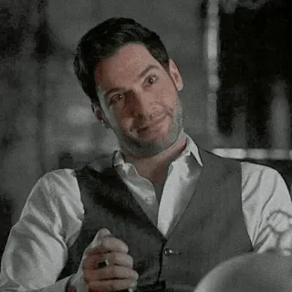 🙂 8309b306 Lucifer Morningstar Lucifer acara TV, Lucifer, karakter, iblis, tampan telegram sticker