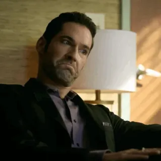 😭 9136c422 Lucifer Morningstar Lucifer Lucifer, Lucifer Morningstar, Tom Ellis, Serial TV, Iblis, Netflix, Fox telegram sticker