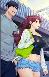 🎃 50664d0a Anime, Pareja, Mujer, Hombre, Dibujos animados whatsapp sticker